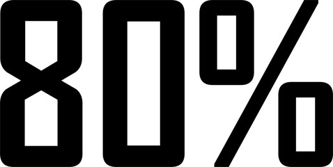 45 Percentage Discount Offer Number Typography Style A1282