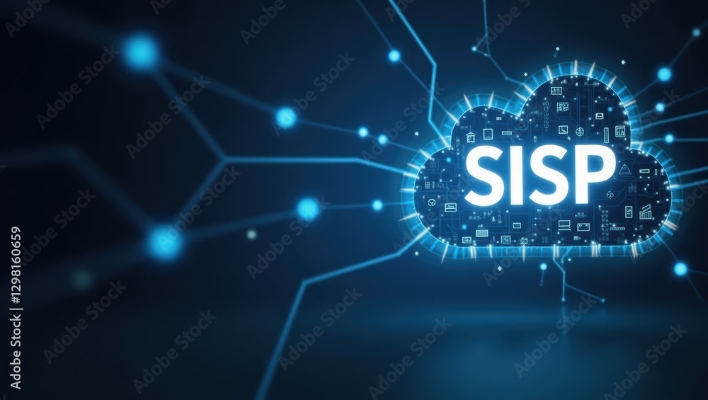 Poster sisp. word sisp is surrounded by cloud of connected lines
