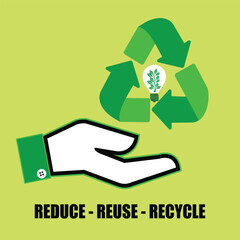 Reduce, Reuse, Recycle, Icon and logo Recycle vector