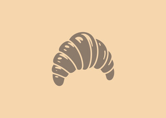 Croissant Logo – A golden, flaky croissant, symbolizing indulgence, warmth, and classic French baking.