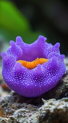 Fototapeta premium Purple sea slug coral reef