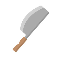 Flat design Chinese cleaver icon. Vector.