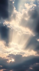 Fototapeta premium soft sunlight through light clouds background