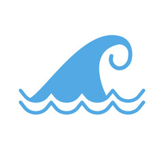 Obraz premium Tsunami symbol. Tsunami icon. Vector.