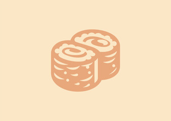 Sushi Roll Logo – A detailed sushi roll with fresh ingredients, representing Japanese cuisine and precision.