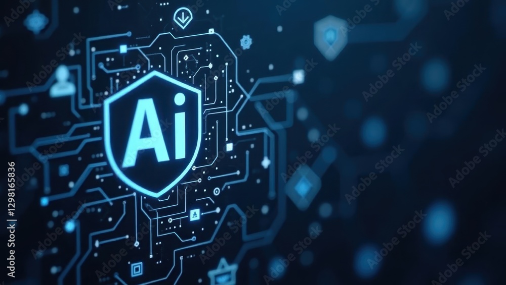 Poster ai certification. logo of computer security company is displayed on computer screen