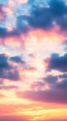 Obraz premium pastel sunset with soft cloudy hues