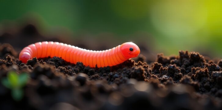 Roundworm with bacterial feeding stylet in soil, microorganisms, soil biology, soil fauna