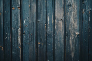 Fototapeta premium Dark Weathered Wooden Plank Wall with Rustic Textures and Patterns