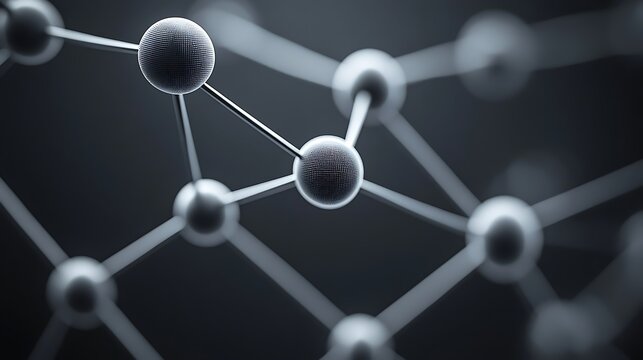 Molecular Structure, Network, Dark Background
