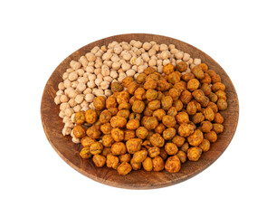 Roasted chickpeas, leblebi pile, spicy fried chana, crispy chick peas with mint and spices, east snack