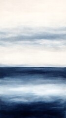 Fototapeta premium soft cloudy horizon with muted blue and gray pastels