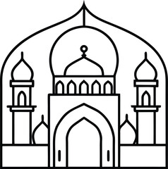  line drawing mosque design