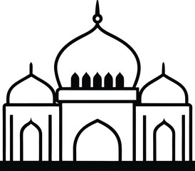  line drawing mosque design
