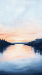 Fototapeta premium soft pastel sunset sky with blurred tones