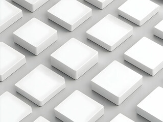 White Cubes 3D Illustration