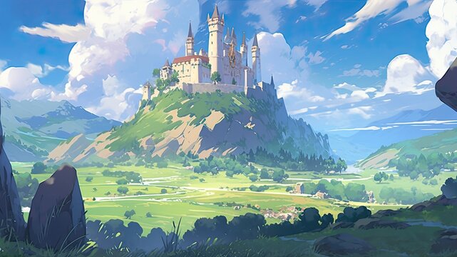 ファンタジー世界の城_1