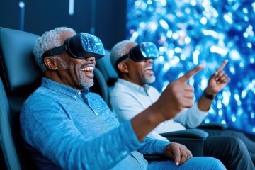 Friends Sharing Joy In Virtual Reality