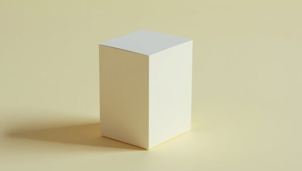 Product Feedback. White box is empty on table on yellow background