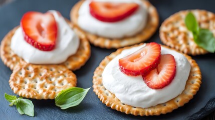 Delicious Strawberry Cream Cheese Crackers Appetizer