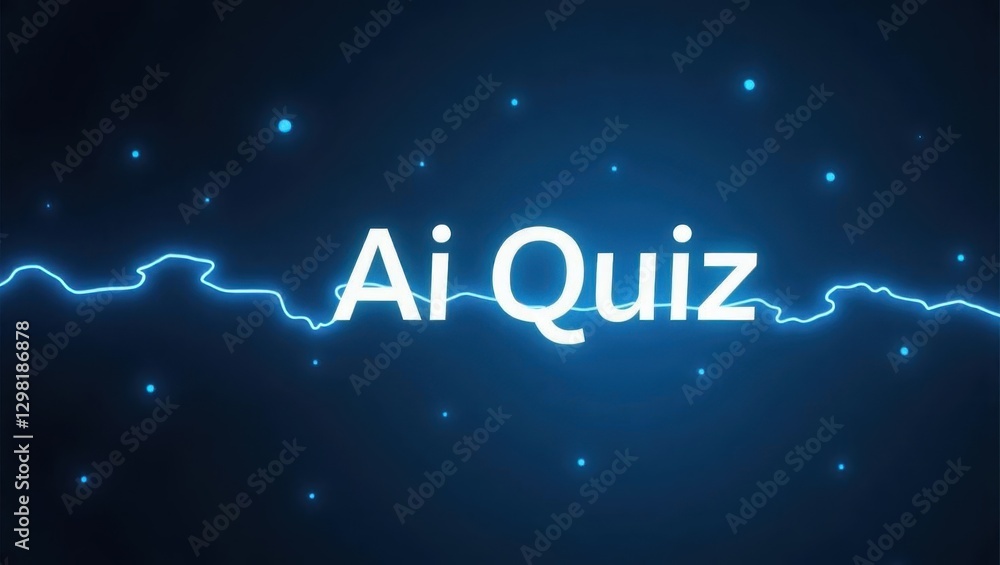 Poster ai quiz. word ai quiz is displayed in blue background