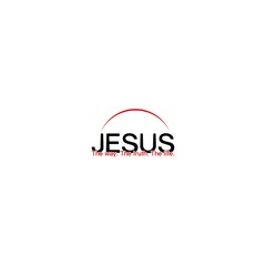Jesus the way the truth the life icon isolated on white background