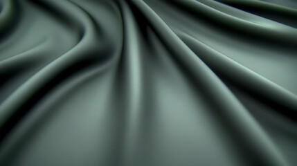 Dark Green Silk Drape Abstract Background