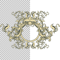 Golden color mandala illustration art design