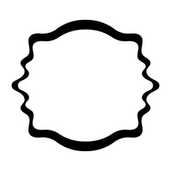 Elegant Black Wavy Frame Ornate Border in Minimalist Design