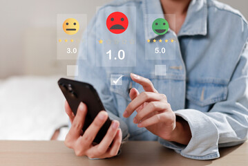 Negative reviews and bad smiley rating, bad reviews, bad service, bad quality, low rating, negative...