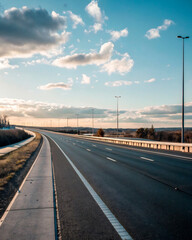 railway bridge at sunset