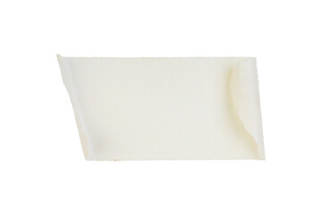 White sticker paper tape isolated on white background with clipping path.