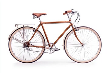 Classic bicycle with minimalist design on a white background showcasing unique craftsmanship and thoughtful details