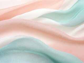 soft teal and pink abstract flowing waves