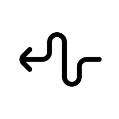 winding left road line style, perfect for user interface projects