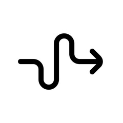 winding right road line style, perfect for user interface projects