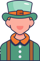 Irish Man Icon Illustrations