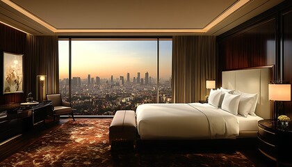 Luxurious Hotel Room City View