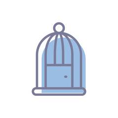 Obraz premium Bird Cage Vector icon