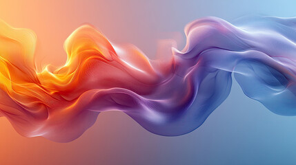 Obraz premium Abstract flowing fabric, vibrant colors, gradient background