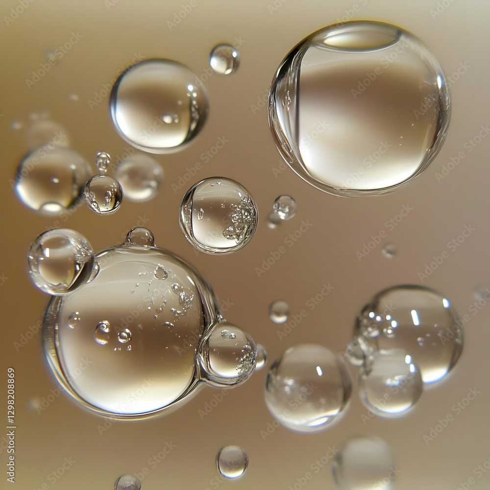 Poster floating bubbles abstract background image