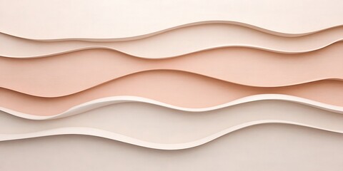Fototapeta premium soft beige and blush flowing waves