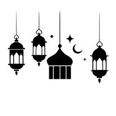Beautiful Eid & Ramadan Silhouette Art Clean & Timeless Design.