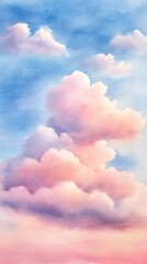 Fototapeta premium pastel watercolor sky soft textured background