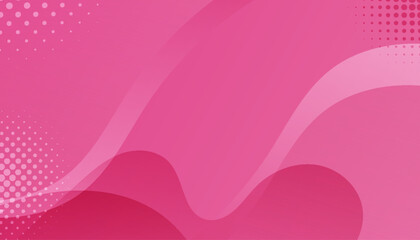 Pink Abstract Background with Wavy Shapes and Gradients