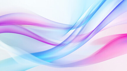 Fototapeta premium Pastel waves in blue, pink, and purple tones ideal for elegant marketing designs. Flowing lines, soft abstract background for gentle designs