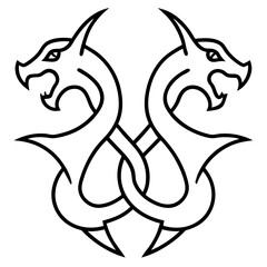 black and white shark vector