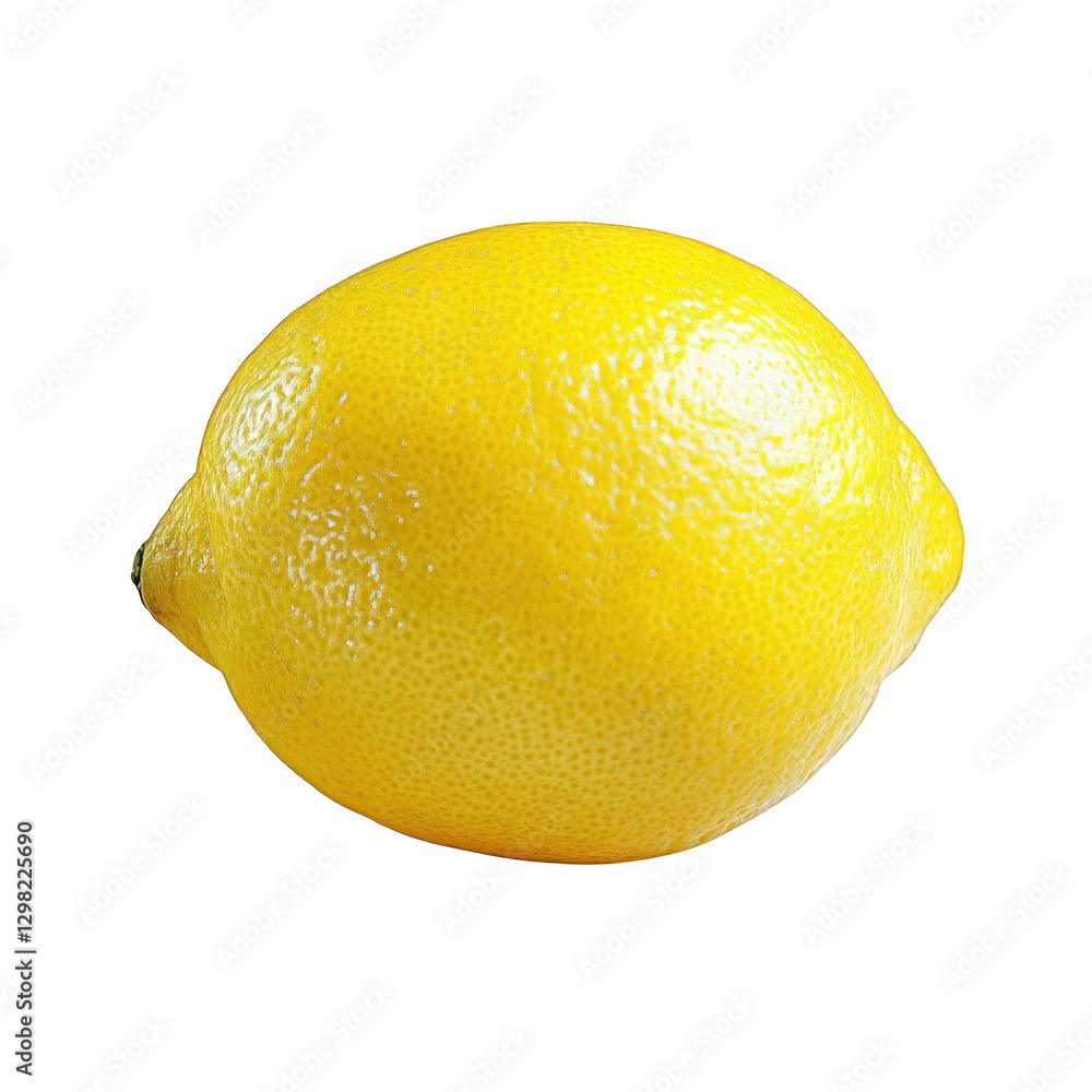 Poster fresh. vibrant yellow lemon set against a light background. showcasing its smooth texture and round 