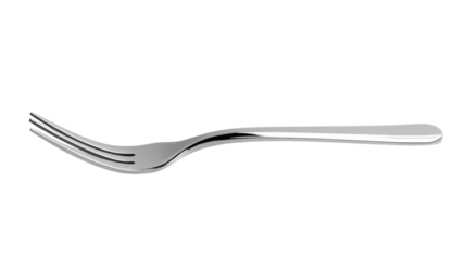 Silver fork resting on a smooth surface, showcasing its elegant design and reflective quality in a minimalist setting