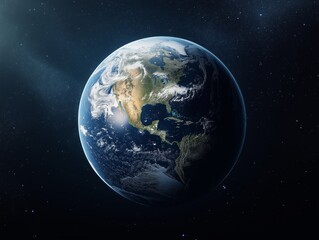 Fototapeta premium Breathtaking view of Earth from space, symbolizing the importance of global unity and conservation